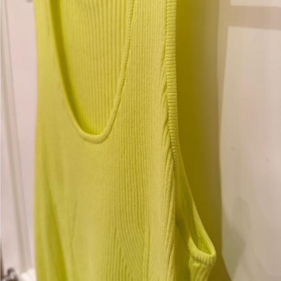 Twin-Set Yellow Ribbed Knit Tank Top - Picture 7 of 8